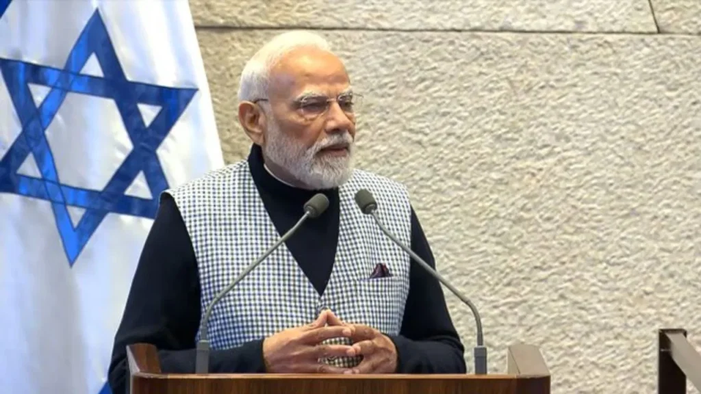 इजराइल संसद में पीएम मोदी का बड़ा संदेश: आतंकवाद पर जीरो टॉलरेंस, व्यापार और शांति पर भारत की स्पष्ट नीति इजराइल की संसद में पीएम मोदी का संबोधन
